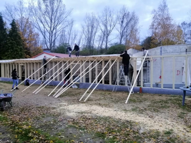 Raohbau des Anbaus